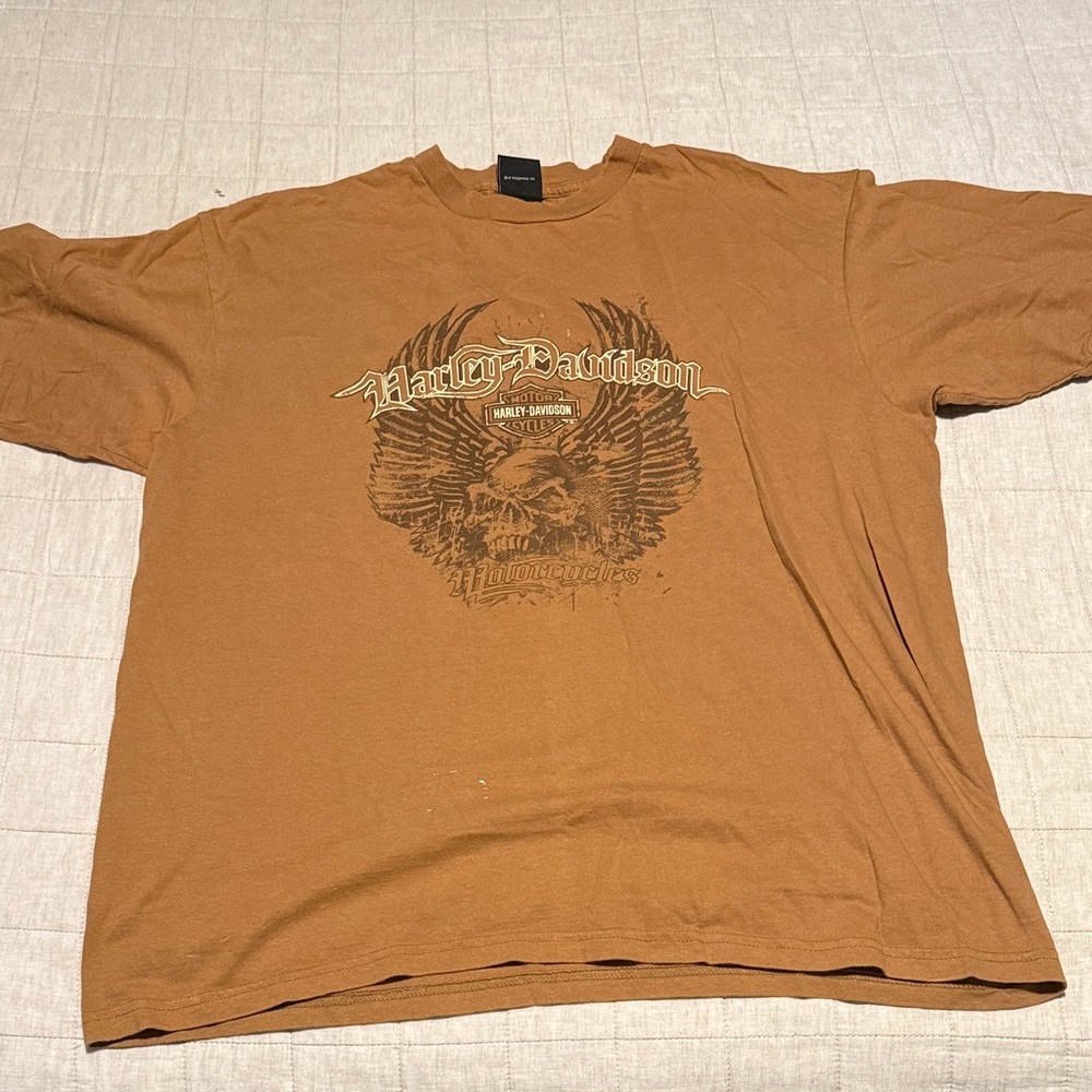 Harley-Davidson Men's Tan Graphic Tee